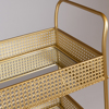 ESTHETI home Troleϊ Metalliko Xruso me Kathrepti kai Rodakia 54x33x84cm 750-39543