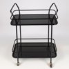 ESTHETI home Troleϊ Metalliko Mavro me Gyali kai Rodakia 54x33x84cm 750-39545