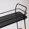 ESTHETI home Troleϊ Metalliko Mavro me Gyali kai Rodakia 54x33x84cm 750-39545