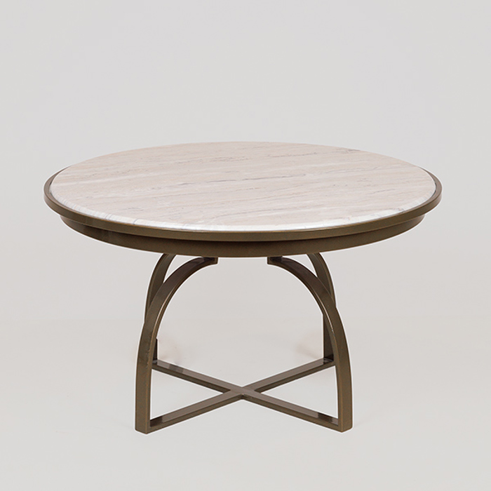 ESTHETI home Trapezi Metalliko Xruso/Lefko F70x40cm 750-39558