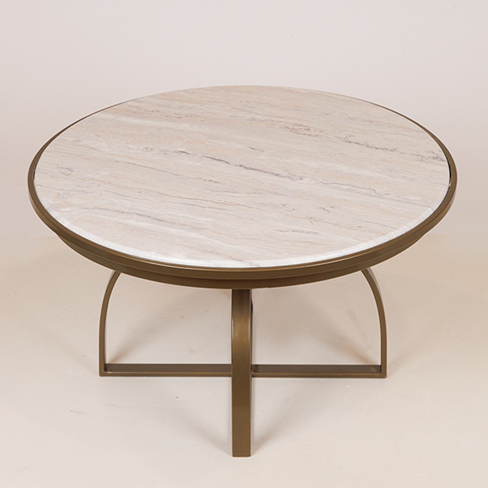 ESTHETI home Trapezi Metalliko Xruso/Lefko F70x40cm 750-39558