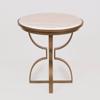 ESTHETI home Trapezi Metalliko Xruso/Lefko F50x52cm 750-39559