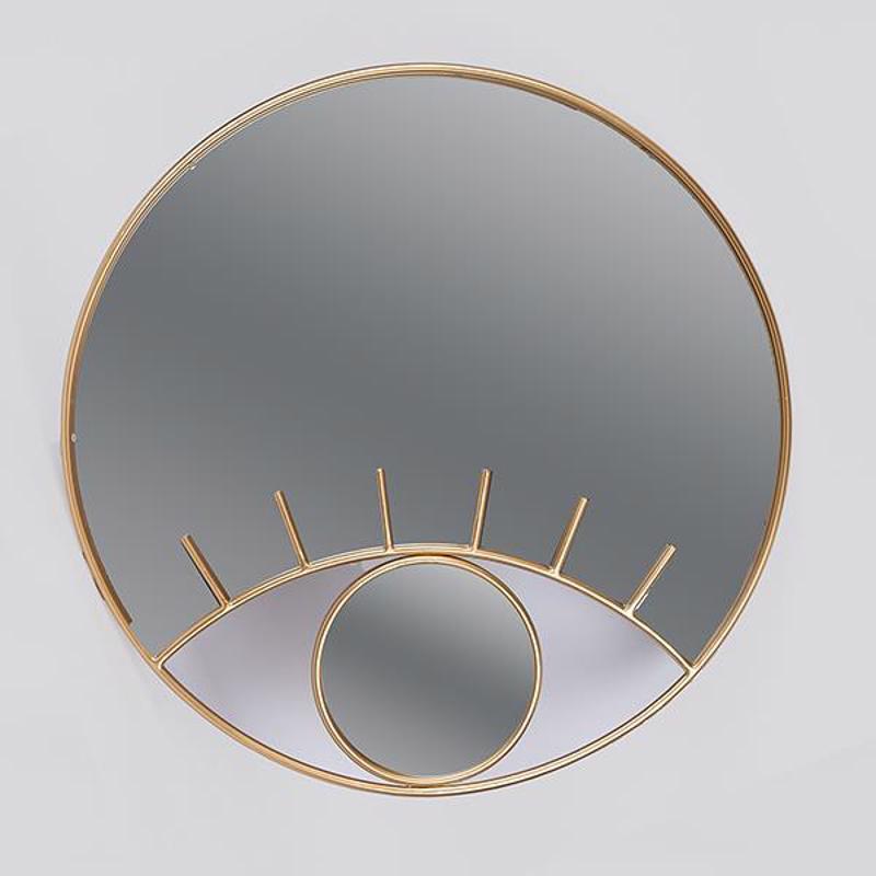 Καθρέπτες agiovlasitishome - ΣΗΜΑΝΤΙΚΟ: Σε περίπτωση διαφοράς τιμής από το κατάστημα ισχύει παντα και μόνο η τιμή του καταστήματος ESTHETI home Επιτοίχιος Καθρέπτης Μεταλλικός Φ70x2.5cm