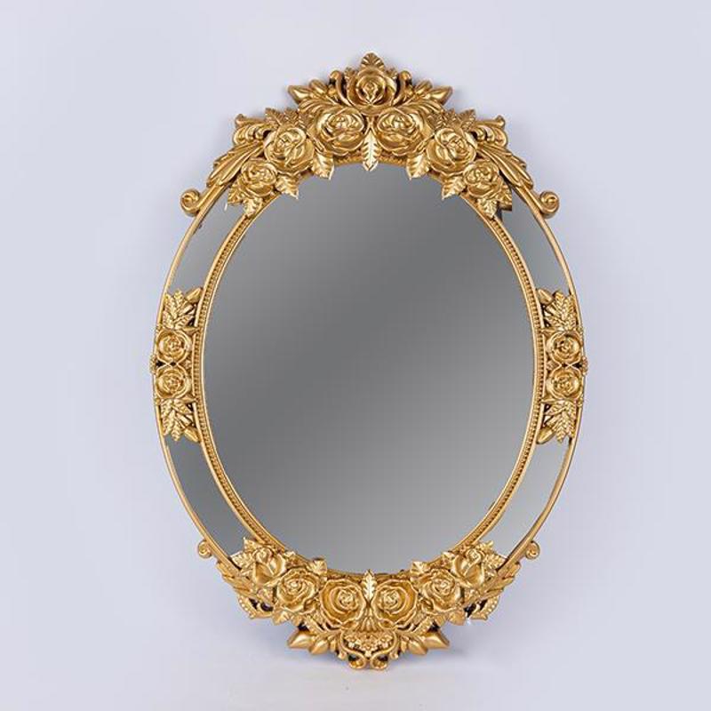 ESTHETI home Επιτοίχιος Καθρέπτης Πλαστικός Χρυσός 55x8