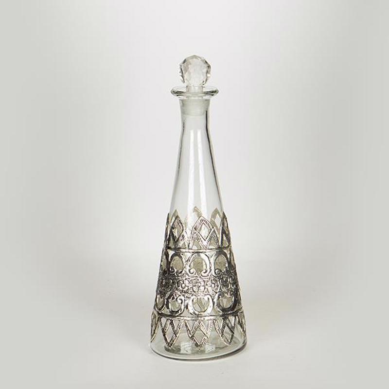 Υαλικά agiovlasitishome - ΣΗΜΑΝΤΙΚΟ: Σε περίπτωση διαφοράς τιμής από το κατάστημα ισχύει παντα και μόνο η τιμή του καταστήματος ESTHETI home Καράφα Μεταλλική/Γυάλινη Ασημί Φ12x35cm 75