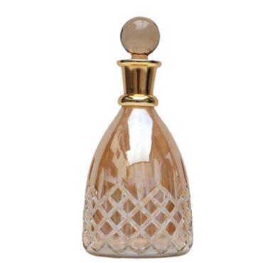 ESTHETI home Καράφα Γυάλινη/Μεταλλική Μελί/Χρυσή Φ13x26cm 752-10524