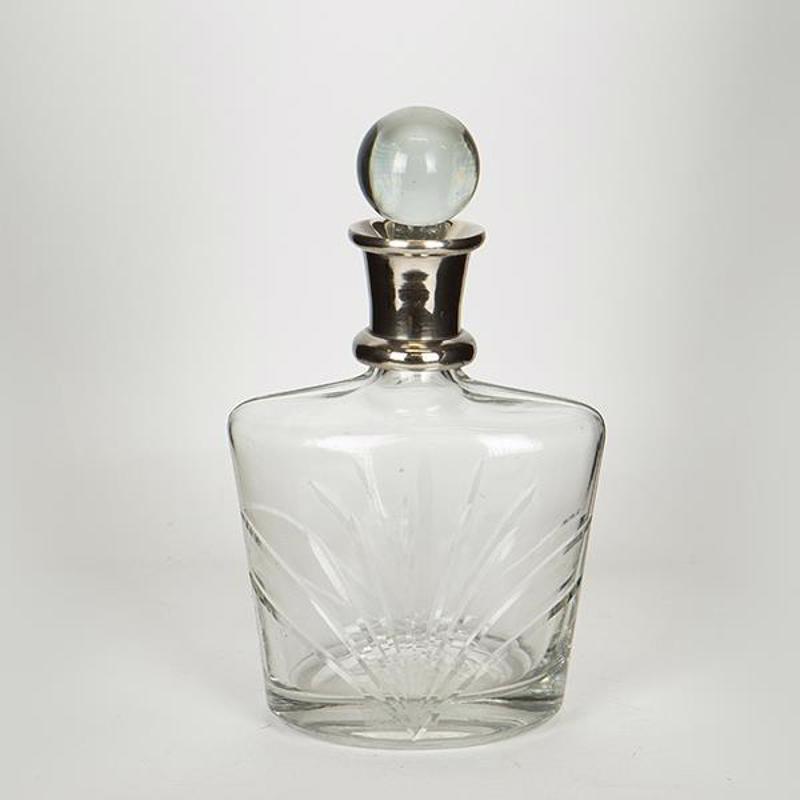 ESTHETI home Καράφα Γυάλινη/Μεταλλική Ασημί 15x10x25cm 