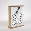 ESTHETI home Kleidothiki Xulogupti me Metallikes Leptomereies Fusiki/Lefki 20x6x26.5cm 752-11012