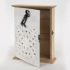 ESTHETI home Kleidothiki Xulogupti me Metallikes Leptomereies Fusiki/Lefki 20x6x26.5cm 752-11012