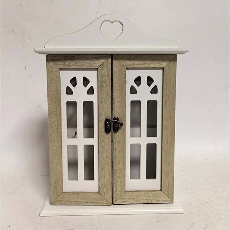 ESTHETI home - ΣΗΜΑΝΤΙΚΟ: Σε περίπτωση διαφοράς τιμής από το κατάστημα ισχύει παντα και μόνο η τιμή του καταστήματος ESTHETI home Κλειδοθήκη Ξυλόγλυπτη Λευκή/Καφέ 21.5x7x29