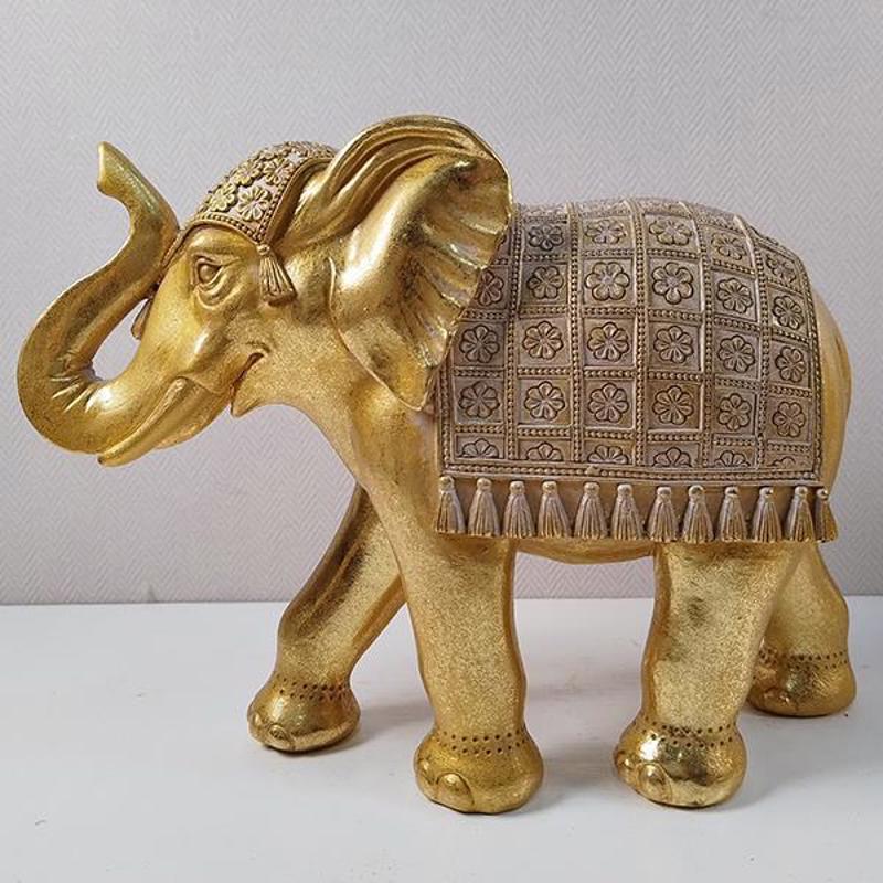 ESTHETI home - ΣΗΜΑΝΤΙΚΟ: Σε περίπτωση διαφοράς τιμής από το κατάστημα ισχύει παντα και μόνο η τιμή του καταστήματος ESTHETI home Επιτραπέζιο Διακοσμητικό ''Ελέφαντας'' Χρυ