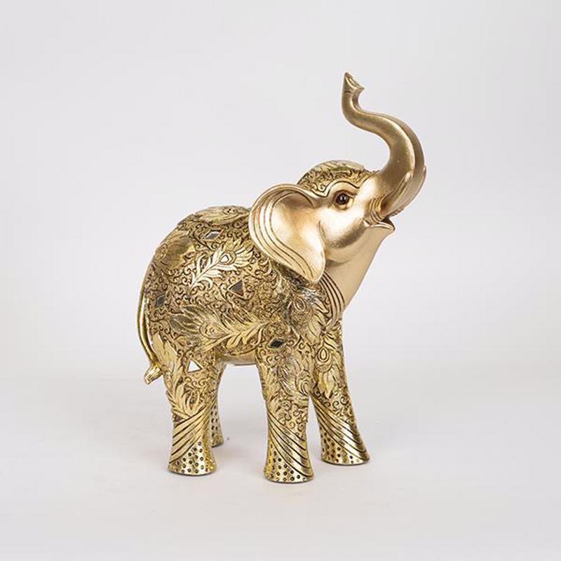 ESTHETI home Επιτραπέζιο Διακοσμητικό Ελέφαντας Χρυσός 22x11x30cm 752-11549