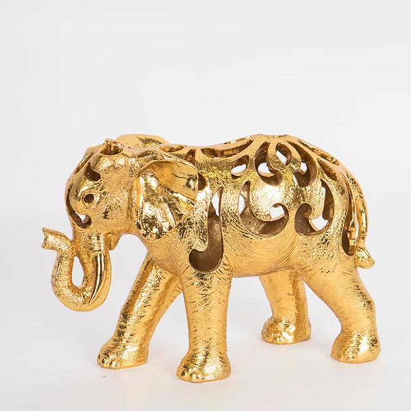 ESTHETI home - ΣΗΜΑΝΤΙΚΟ: Σε περίπτωση διαφοράς τιμής από το κατάστημα ισχύει παντα και μόνο η τιμή του καταστήματος ESTHETI home Ελέφαντας Resin Χρυσός 29x10.5x19.5cm 752-