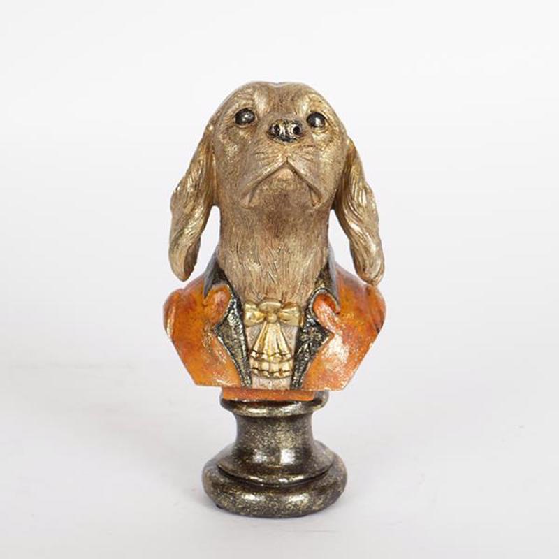 ESTHETI home Επιτραπέζιο Διακοσμητικό Σκύλος Καφέ/Χρυσό