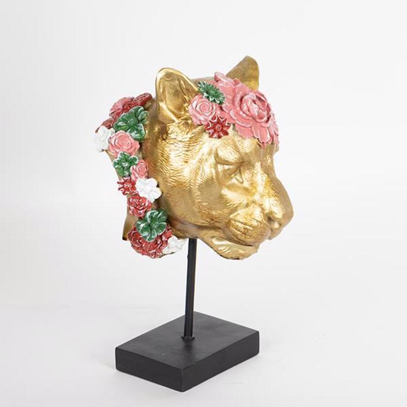 ESTHETI home - ΣΗΜΑΝΤΙΚΟ: Σε περίπτωση διαφοράς τιμής από το κατάστημα ισχύει παντα και μόνο η τιμή του καταστήματος ESTHETI home Επιτραπέζιο Διακοσμητικό Τίγρης Χρυσό με Λ