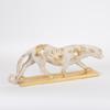 ESTHETI home Epitrapezio Diakosmitiko Panthiras Resin Lefko/Xruso 42.5x10.5x16.7cm 752-11605
