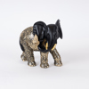 ESTHETI home Epitrapezio Diakosmitiko ''Elefantas me Petalouda'' Resin Mavro/Xruso 19x11x17cm 752-11624