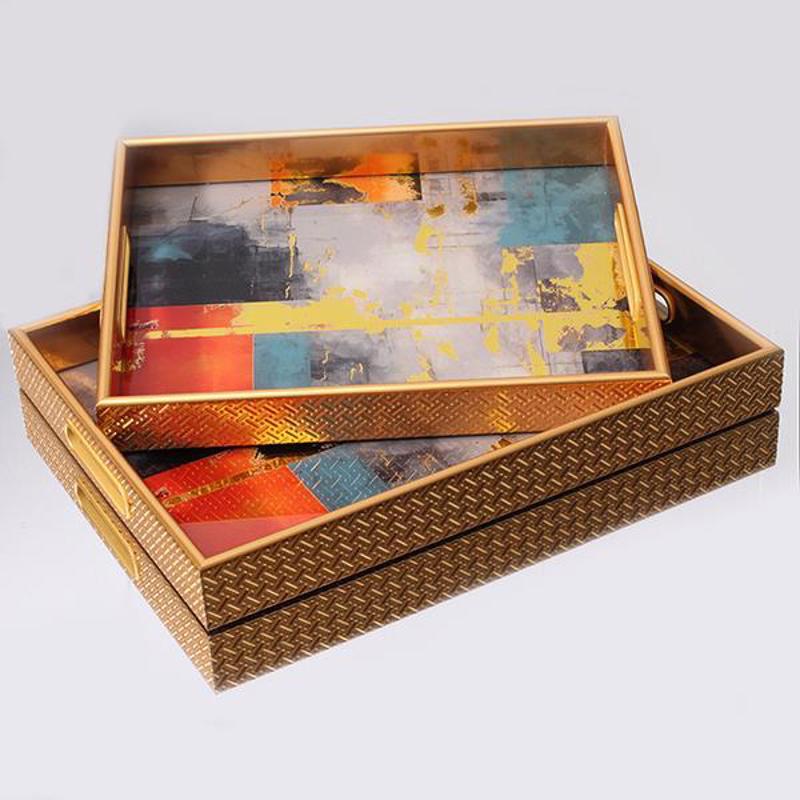 ESTHETI home - ΣΗΜΑΝΤΙΚΟ: Σε περίπτωση διαφοράς τιμής από το κατάστημα ισχύει παντα και μόνο η τιμή του καταστήματος ESTHETI home Σετ των 2 Δίσκος Πλαστικός Πολύχρωμος 40x3