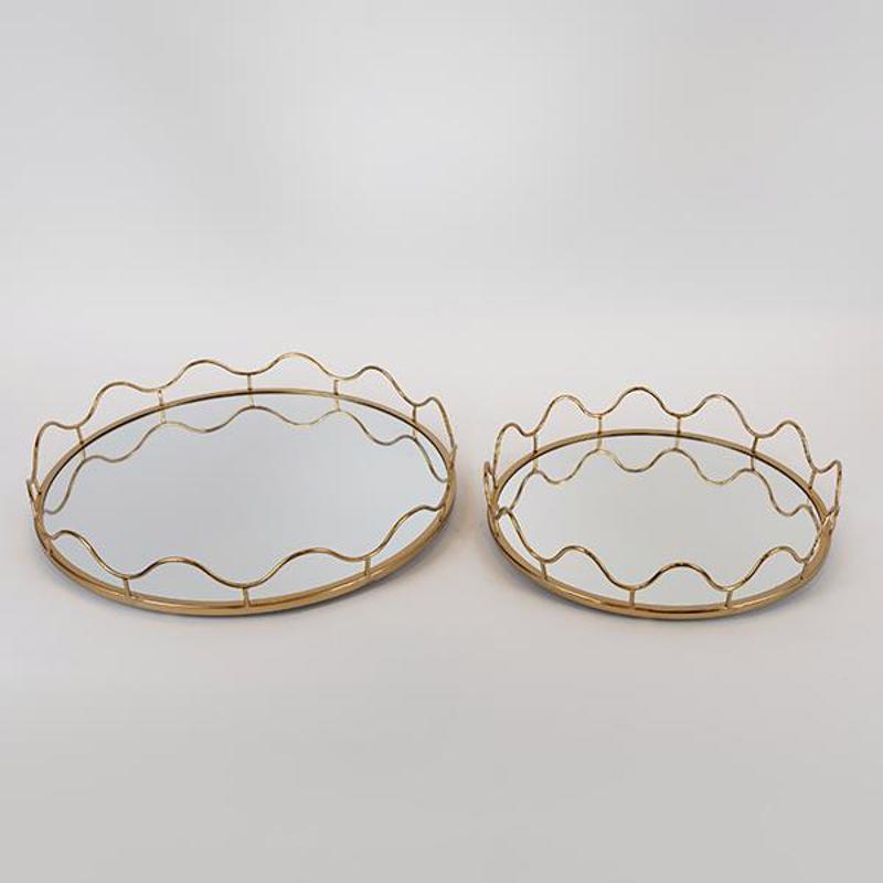 ESTHETI home Σετ των 2 Περιστρεφόμενος Δίσκος με Καθρέπ