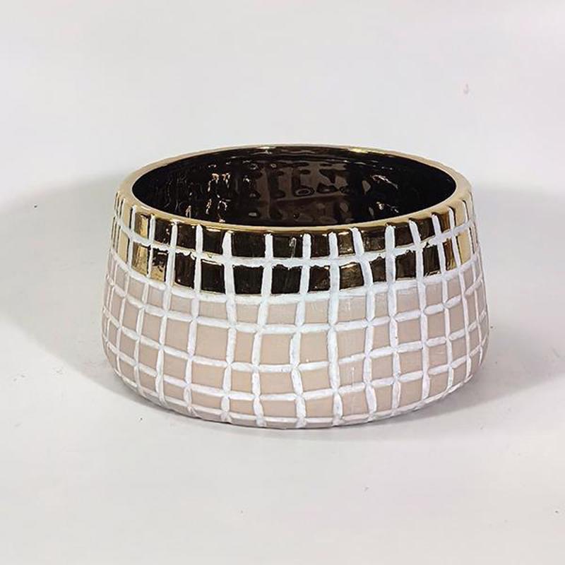 ESTHETI home Κασπώ Χρυσό/Ροζ Φ18x9.5cm 752-18015