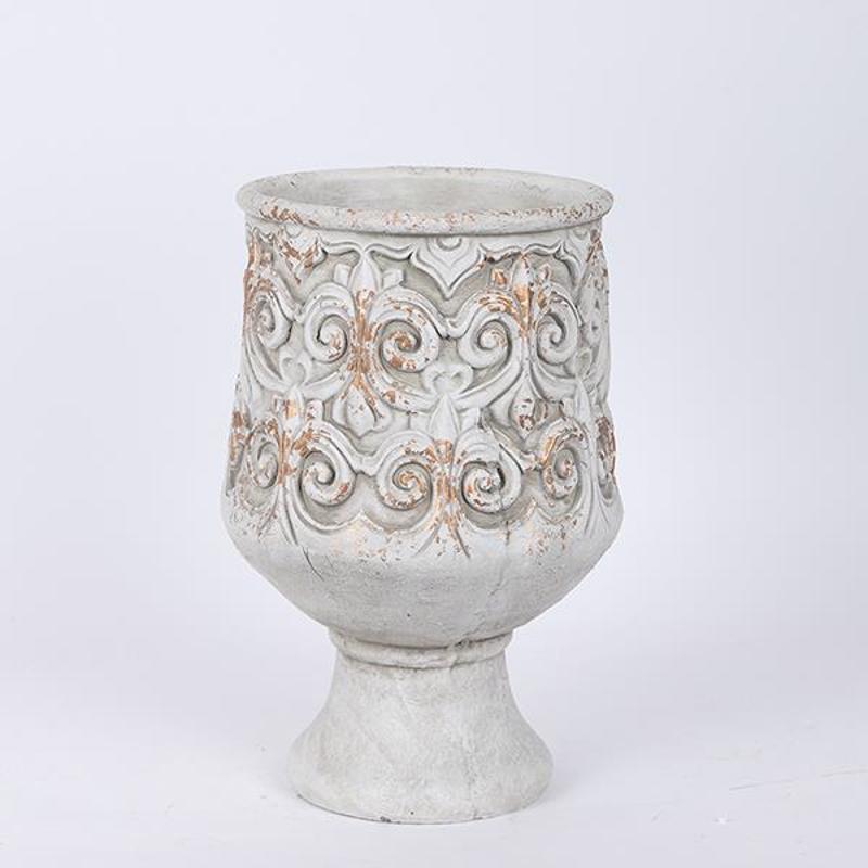 ESTHETI home Βάζο Τσιμεντένιο Λευκό Φ20x30cm 752-18104