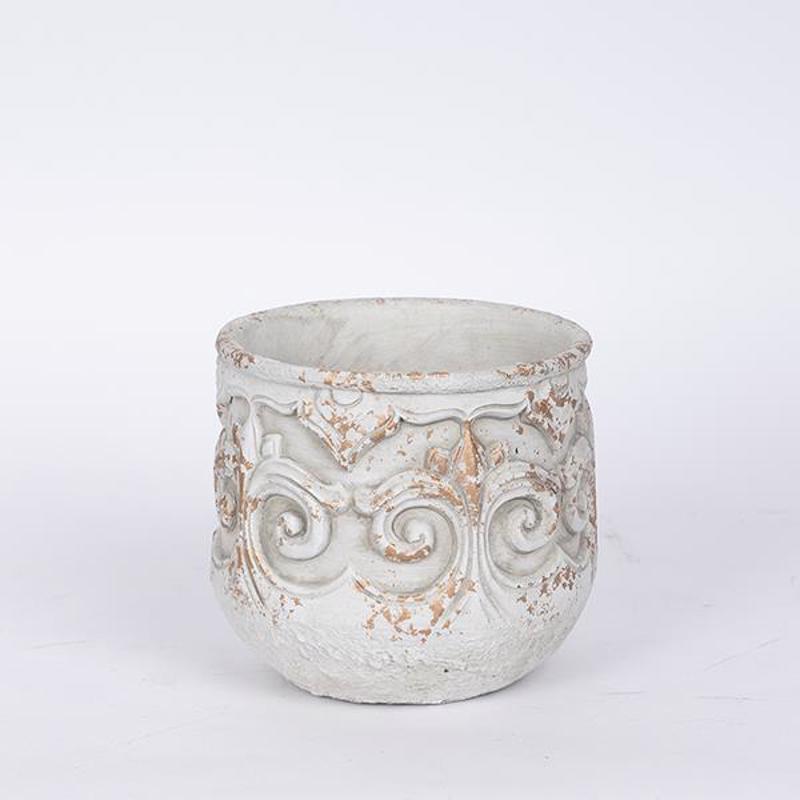 ESTHETI home Κασπώ Τσιμεντένιο Λευκό Φ15.5x14cm 752-181