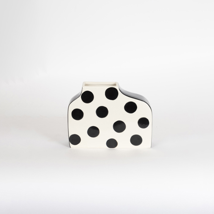 ESTHETI home Bazo Keramiko Mavro me Bez 28x6x15.6cm 752-20200