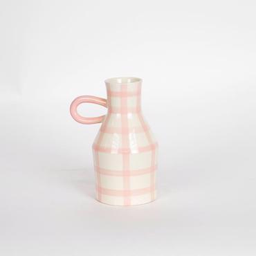 ESTHETI home Βάζο Κεραμικό Ροζ με Χερούλι 10x10x18cm 752-20203