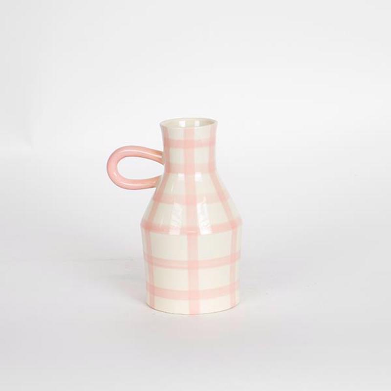 ESTHETI home Βάζο Κεραμικό Ροζ με Χερούλι 10x10x18cm 75