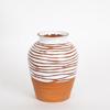 ESTHETI home Bazo Keramiko Terracotta/Lefko 15.6x15.6x19.8cm 752-20234