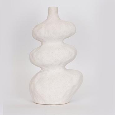 ESTHETI home Βάζο Κεραμικό Λευκό 20x14x33.5cm 752-20299