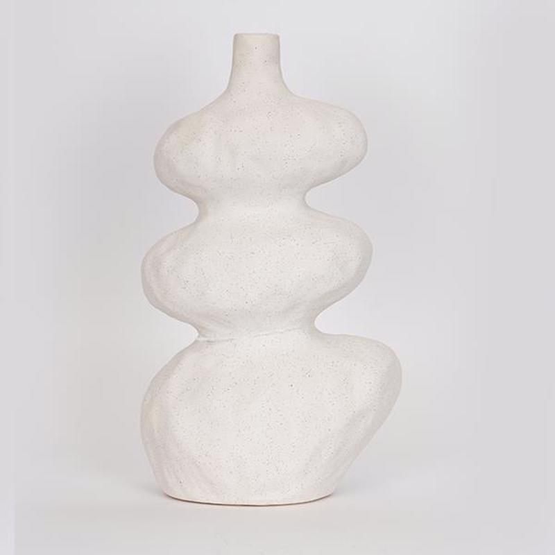 ESTHETI home Βάζο Κεραμικό Λευκό 20x14x33.5cm 752-20299
