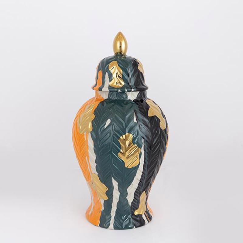 ESTHETI home - ΣΗΜΑΝΤΙΚΟ: Σε περίπτωση διαφοράς τιμής από το κατάστημα ισχύει παντα και μόνο η τιμή του καταστήματος ESTHETI home Βάζο με Καπάκι Κεραμικό Terracotta/Σκούρο