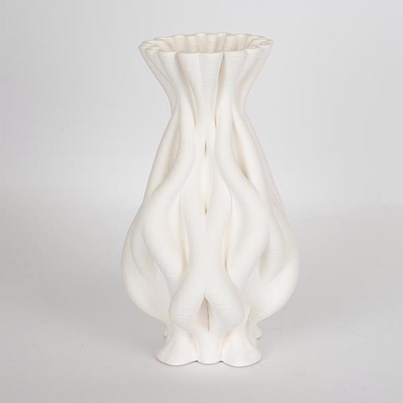 Διακοσμητικά Επιτραπέζια agiovlasitishome - ΣΗΜΑΝΤΙΚΟ: Σε περίπτωση διαφοράς τιμής από το κατάστημα ισχύει παντα και μόνο η τιμή του καταστήματος ESTHETI home Βάζο Πορσελάνης 3D Λευκό Φ15x27cm 752-2106