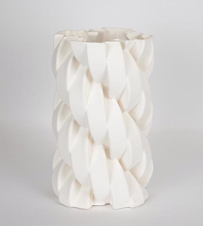 ESTHETI home Βάζο Πορσελάνης 3D Λευκό 18x18x31cm 752-21
