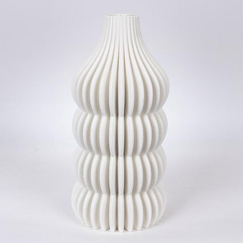 ESTHETI home - ΣΗΜΑΝΤΙΚΟ: Σε περίπτωση διαφοράς τιμής από το κατάστημα ισχύει παντα και μόνο η τιμή του καταστήματος ESTHETI home Βάζο Πορσελάνης 3D Λευκό Φ17.5x35.5cm 752-