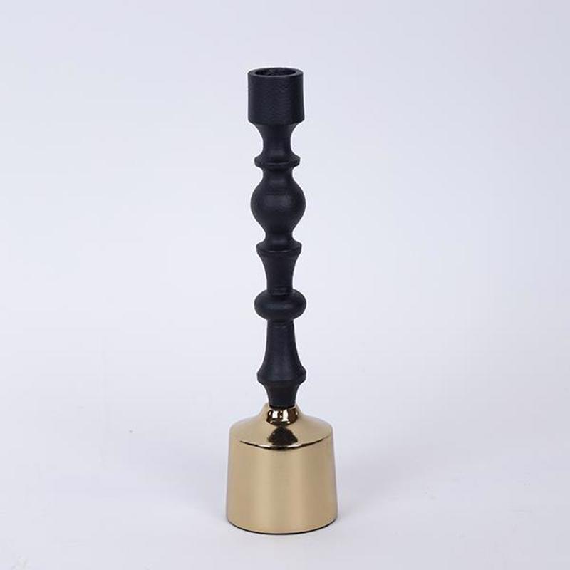 ESTHETI home - ΣΗΜΑΝΤΙΚΟ: Σε περίπτωση διαφοράς τιμής από το κατάστημα ισχύει παντα και μόνο η τιμή του καταστήματος ESTHETI home Κηροπήγιο Αλουμινίου Μπεζ/Χρυσό Φ6x24cm 75