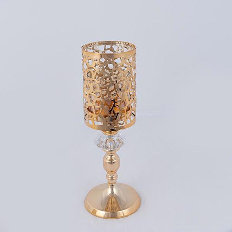 ESTHETI home Κηροπήγιο Μεταλλικό Χρυσό Φ10x31.5cm 752-24089