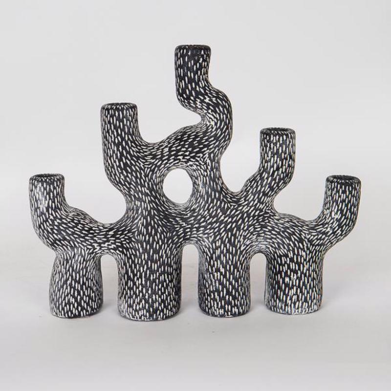 ESTHETI home Κηροπήγιο 5 Θέσεων σε Σχήμα Κλαδιού Γκρι 3