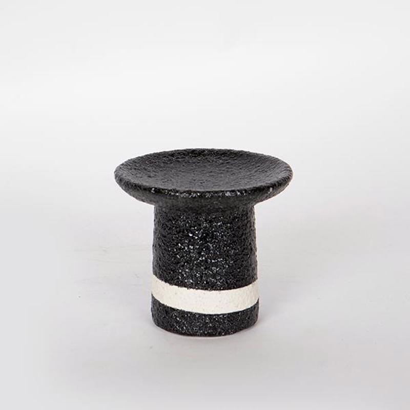 ESTHETI home Κηροπήγιο Μαύρο/Λευκό Φ12x10.5cm 752-25030