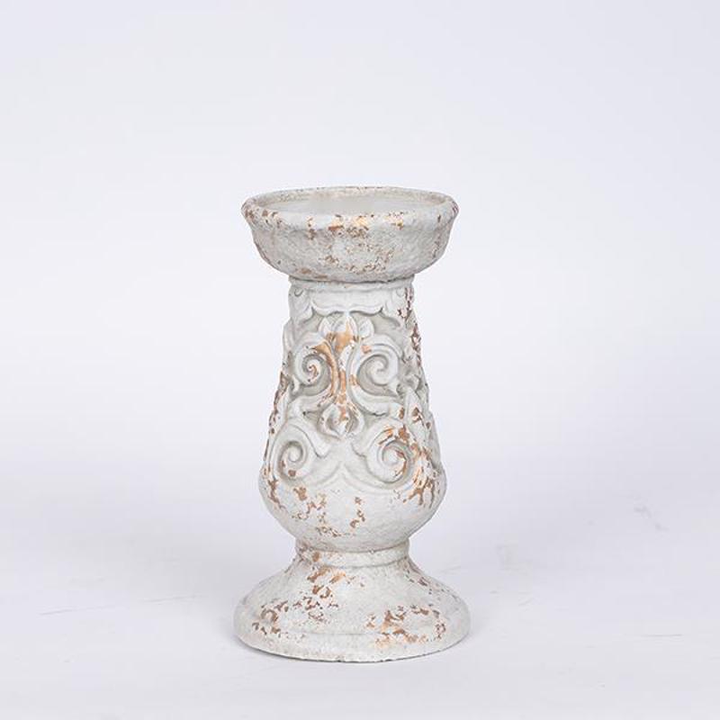 ESTHETI home Κηροπήγιο Τσιμεντένιο Λευκό Φ11x20cm 752-2