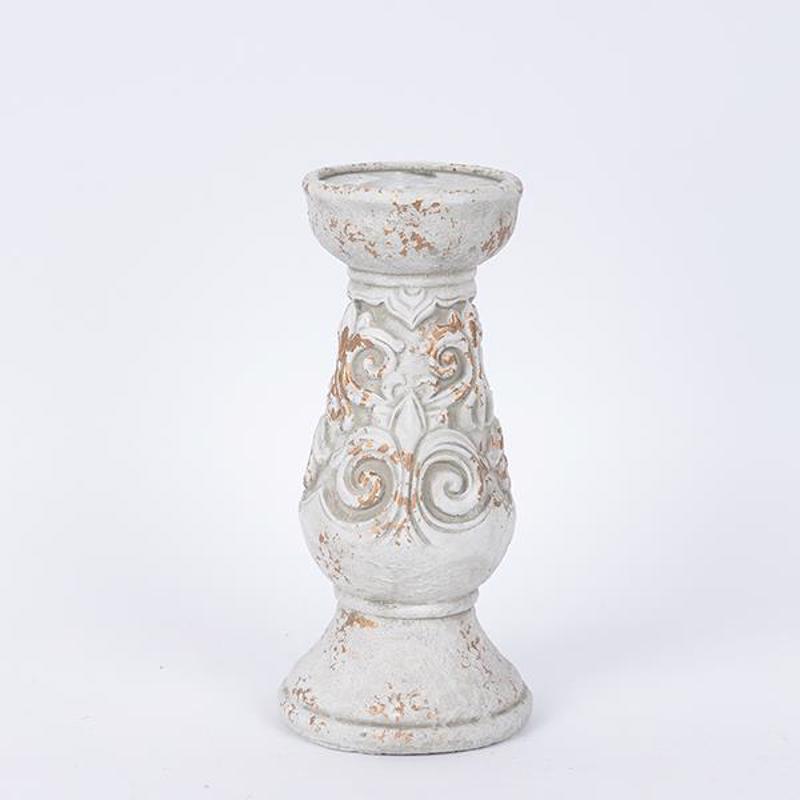 ESTHETI home Κηροπήγιο Τσιμεντένιο Λευκό Φ12x25.5cm 752