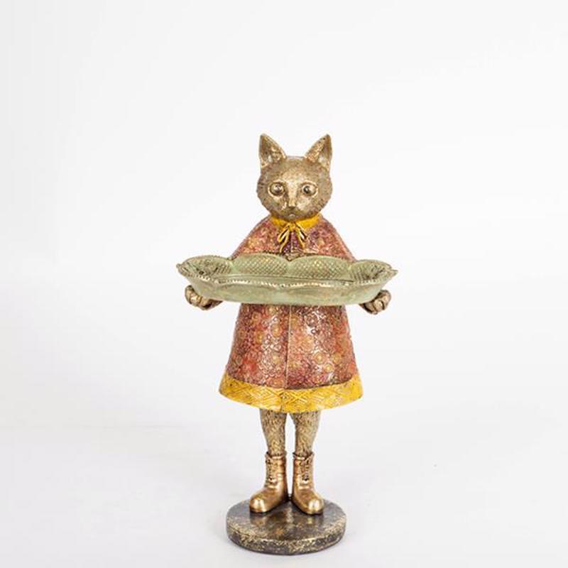 ESTHETI home Διακοσμητικό ''Γάτα'' Resin 14.5x14.5x27cm