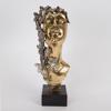 ESTHETI home Gupto Gynaika me Petaloudes kai Louloudia Resin Xruso/Mavro/Asimi 16.5x13x40cm 752-27027