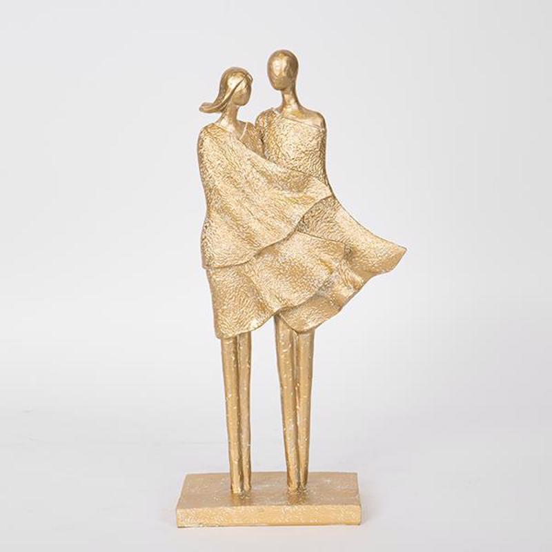 ESTHETI home Διακοσμητικό Γλυπτό Ζευγάρι Χρυσό 16.5x8x3