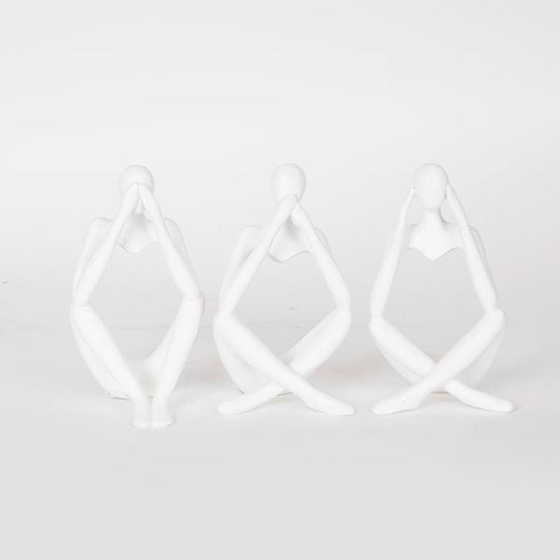 ESTHETI home - ΣΗΜΑΝΤΙΚΟ: Σε περίπτωση διαφοράς τιμής από το κατάστημα ισχύει παντα και μόνο η τιμή του καταστήματος ESTHETI home Σετ των 3 Διακοσμητικές Φιγούρες Άνθρωποι