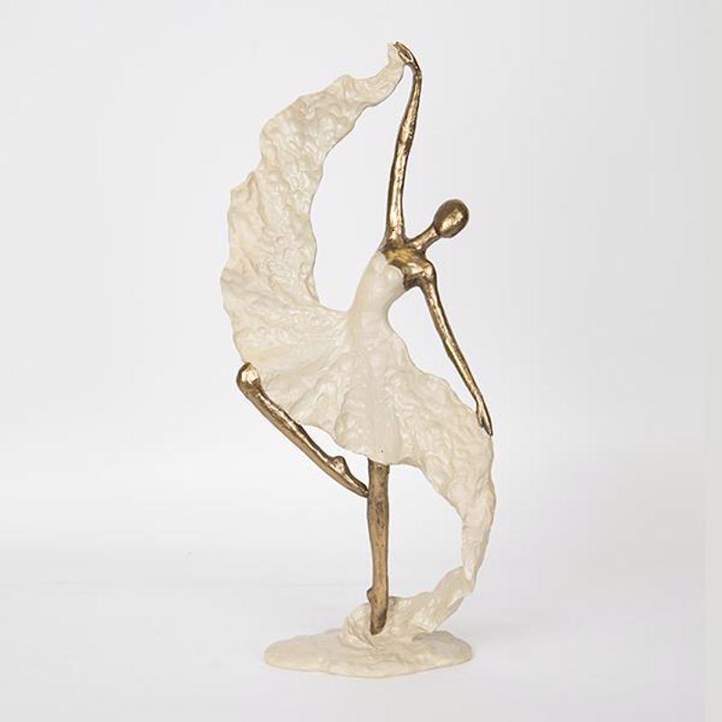 ESTHETI home - ΣΗΜΑΝΤΙΚΟ: Σε περίπτωση διαφοράς τιμής από το κατάστημα ισχύει παντα και μόνο η τιμή του καταστήματος ESTHETI home Διακοσμητική Φιγούρα Μπαλαρίνα Μπεζ/Χρυσή