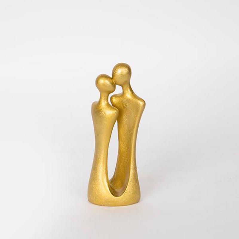 ESTHETI home Διακοσμητικό Γλυπτό Ζευγάρι Χρυσό 6x4x16cm