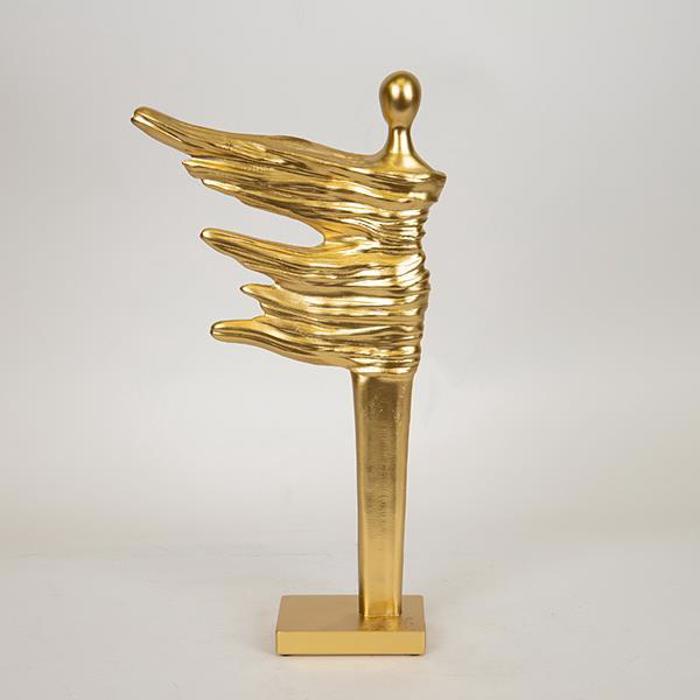 ESTHETI home Epitrapezio Diakosmitiko Gynaikeia Figura Resin Xruso 21x6.9x40.2cm 752-27114