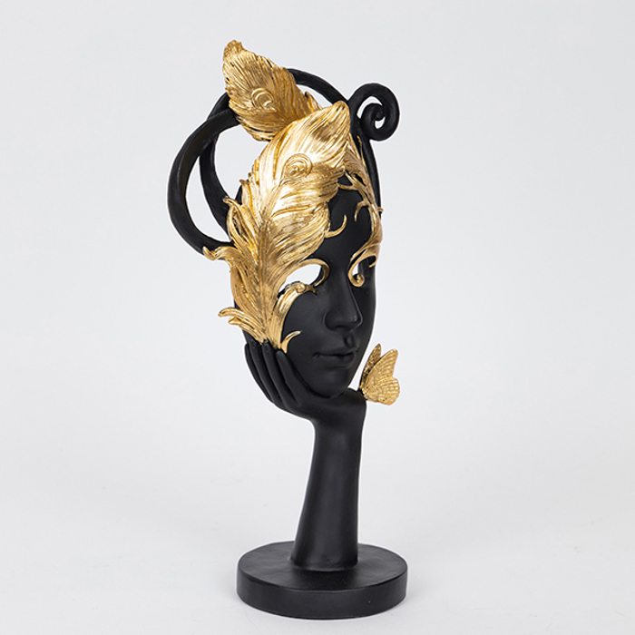 ESTHETI home Epitrapezio Diakosmitiko Gynaikeia Figura Resin Xruso 21x6.9x40.2cm 752-27114